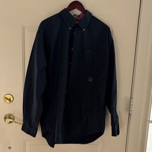 Tommy Hilfiger Dark Blue Plaid Casual Shirt